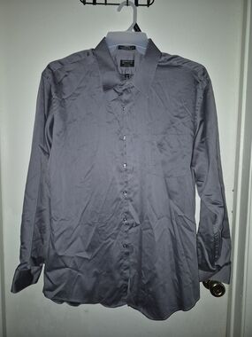 Arrow Men's Long-Sleeve Dress Shirt in Charcoal Gray